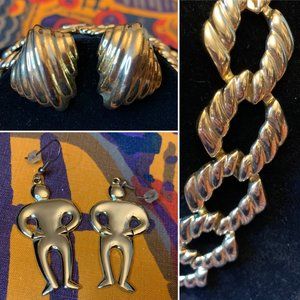 Gold Tone Jewelry Bundle - 80's-90's style